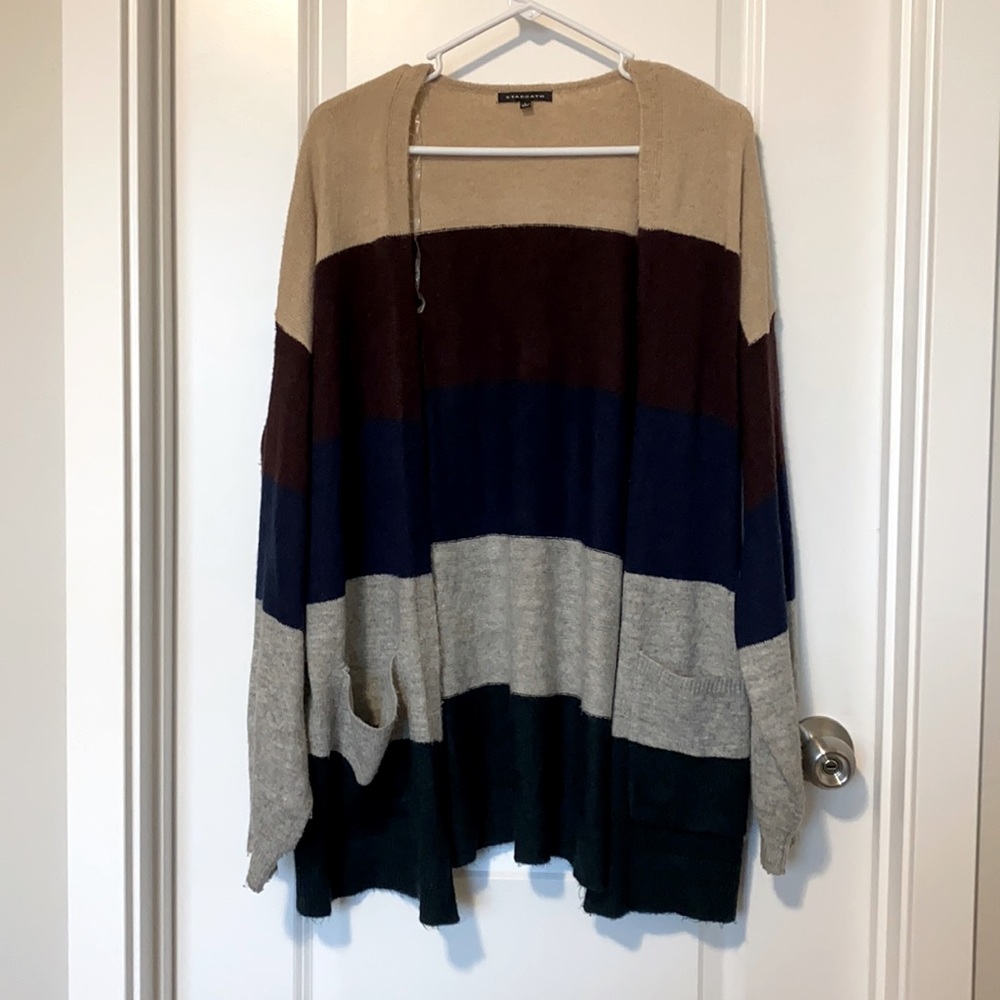 Staccato Multi-Color Striped Cardigan